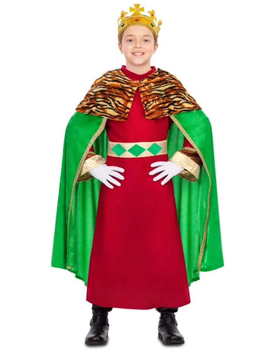 Déguisement Roi Mage élégant vert enfant