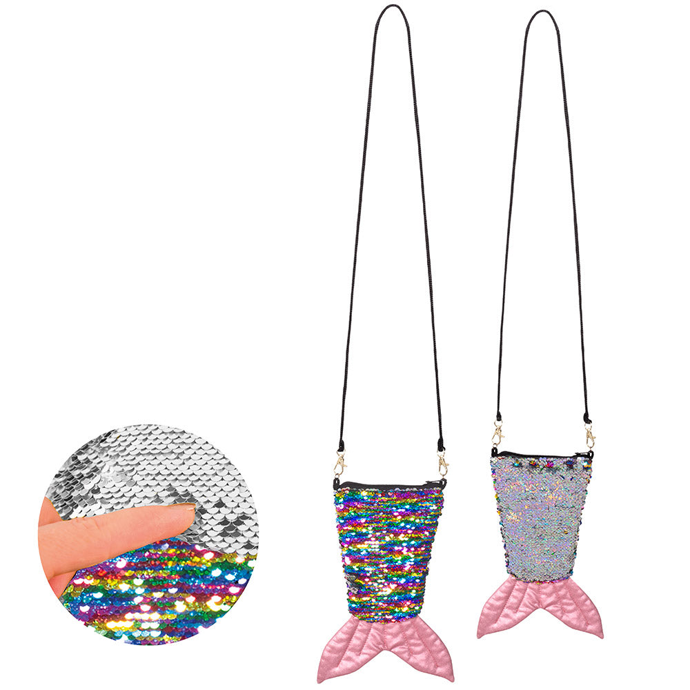 Sac sirène à paillettes multicolores femme