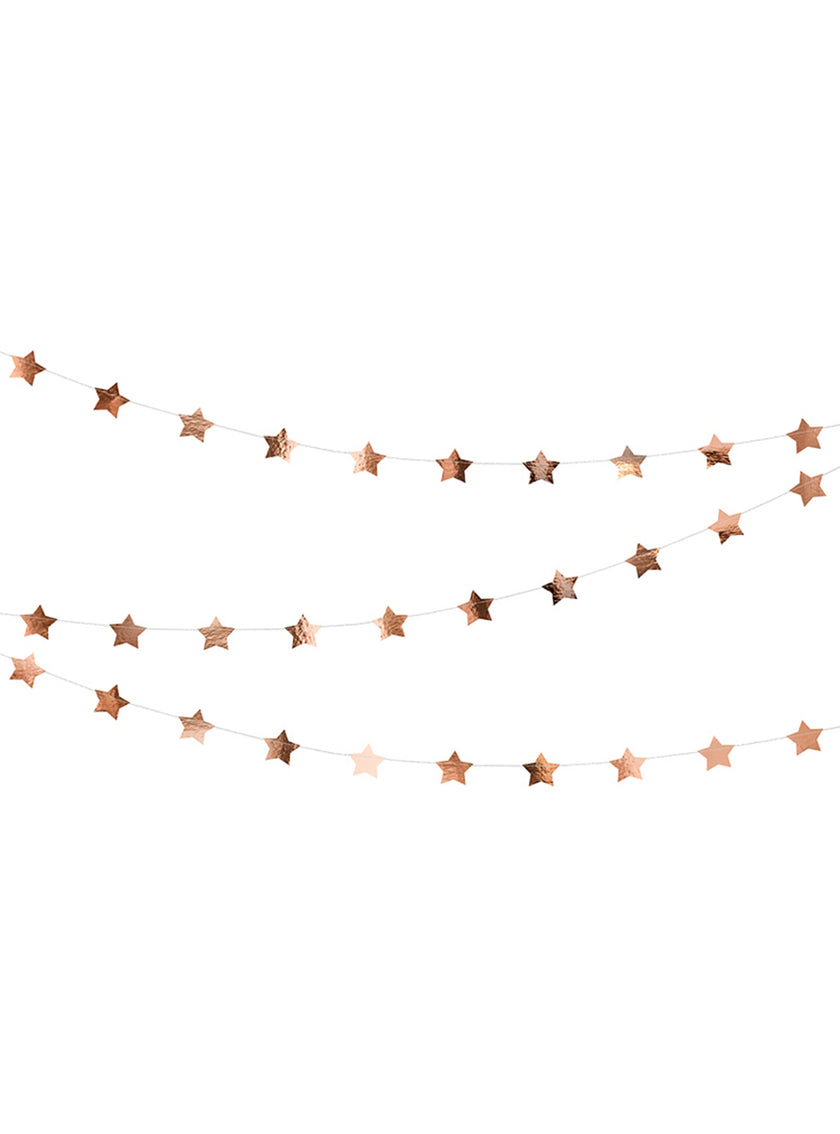 Guirlande d'étoiles rose gold