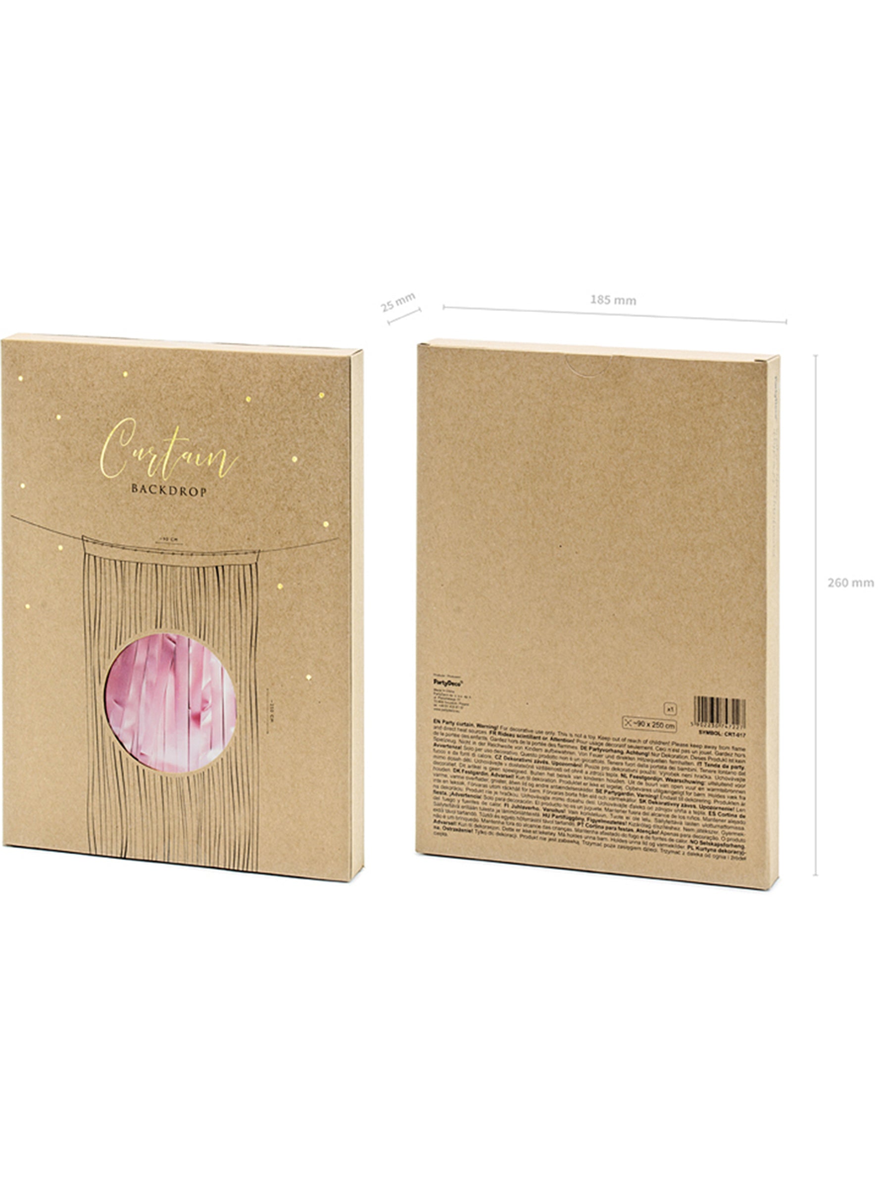 Rideau à franges rose gold (2,5 m)