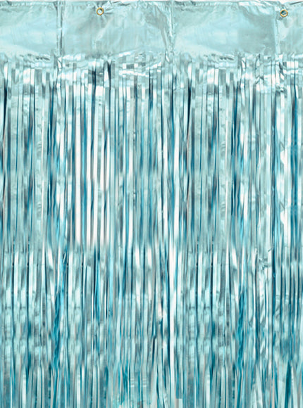 Rideau à franges bleu (2,5 m)