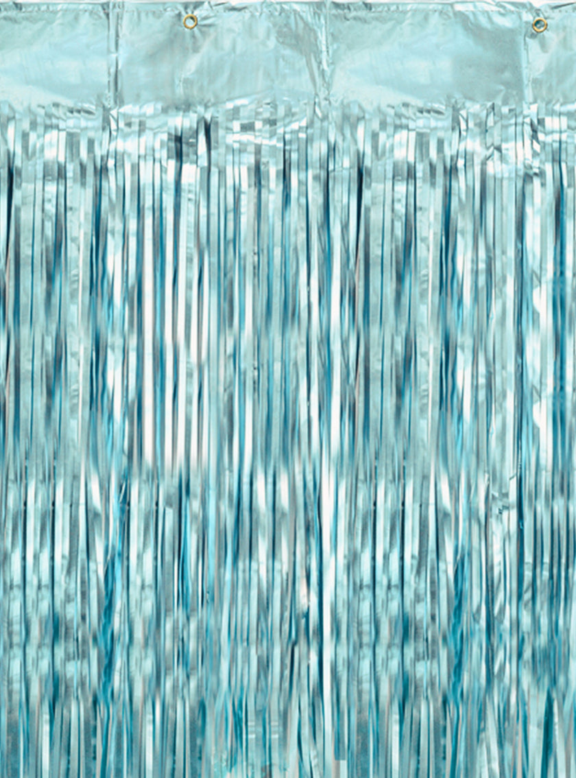 Rideau à franges bleu (2,5 m)
