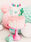 5 décorations pour gateaux Lama - Llama Party