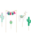 5 décorations pour gateaux Lama - Llama Party