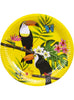 6 assiettes toucans (16 cm) - Toucan Party