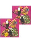 12 Serviettes en papier toucans (33x33 cm) - Toucan Party