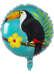 Ballon aluminium toucan deux couleurs (45 cm) - Toucan Party