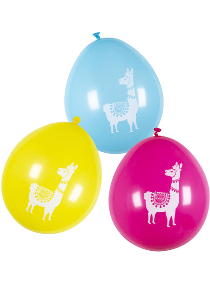 6 ballons latex lama couleurs variés (25 cm) - Lovely lama