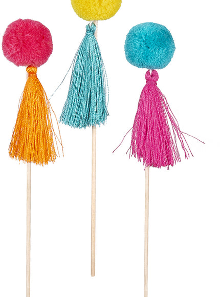 6 mélangeurs avec pompons - Lovely lama