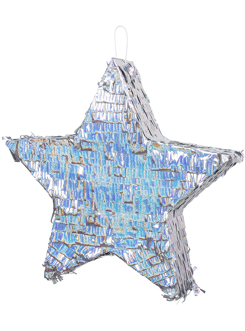 Pinata de en forme d'étoile argentée