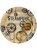 6 assiettes Steampunk marron (23 cm) - Steampunk Collection