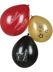 3 ballons fête VIP couleurs variés (25 cm) - Elegant Collection