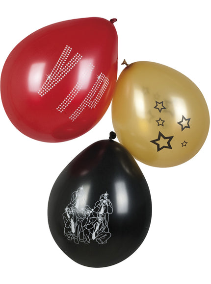 3 ballons fête VIP couleurs variés (25 cm) - Elegant Collection