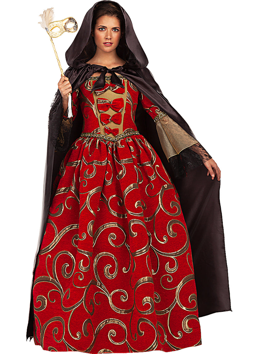 Cape noire en satin à capuche