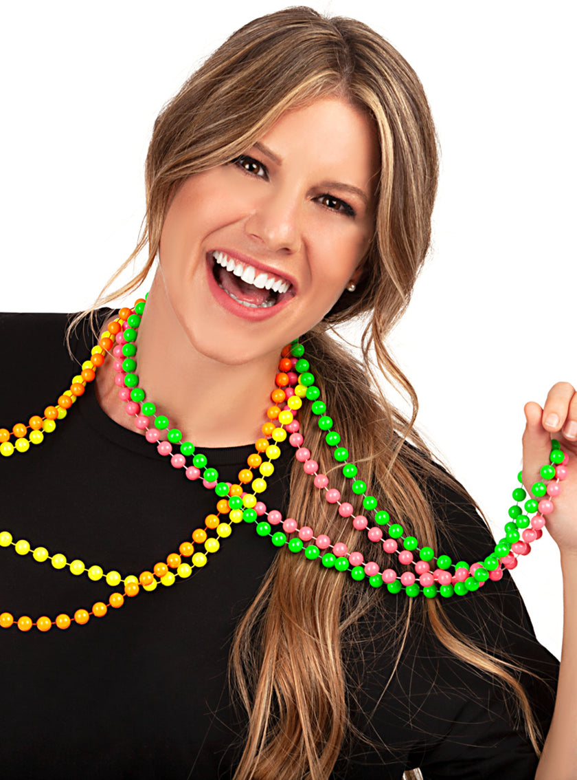 Collier de perles fluo