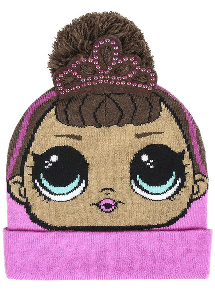 Bonnet LOL Surprise rose fille