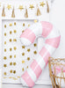 Ballon canne à sucre rose et blanc (74 cm)