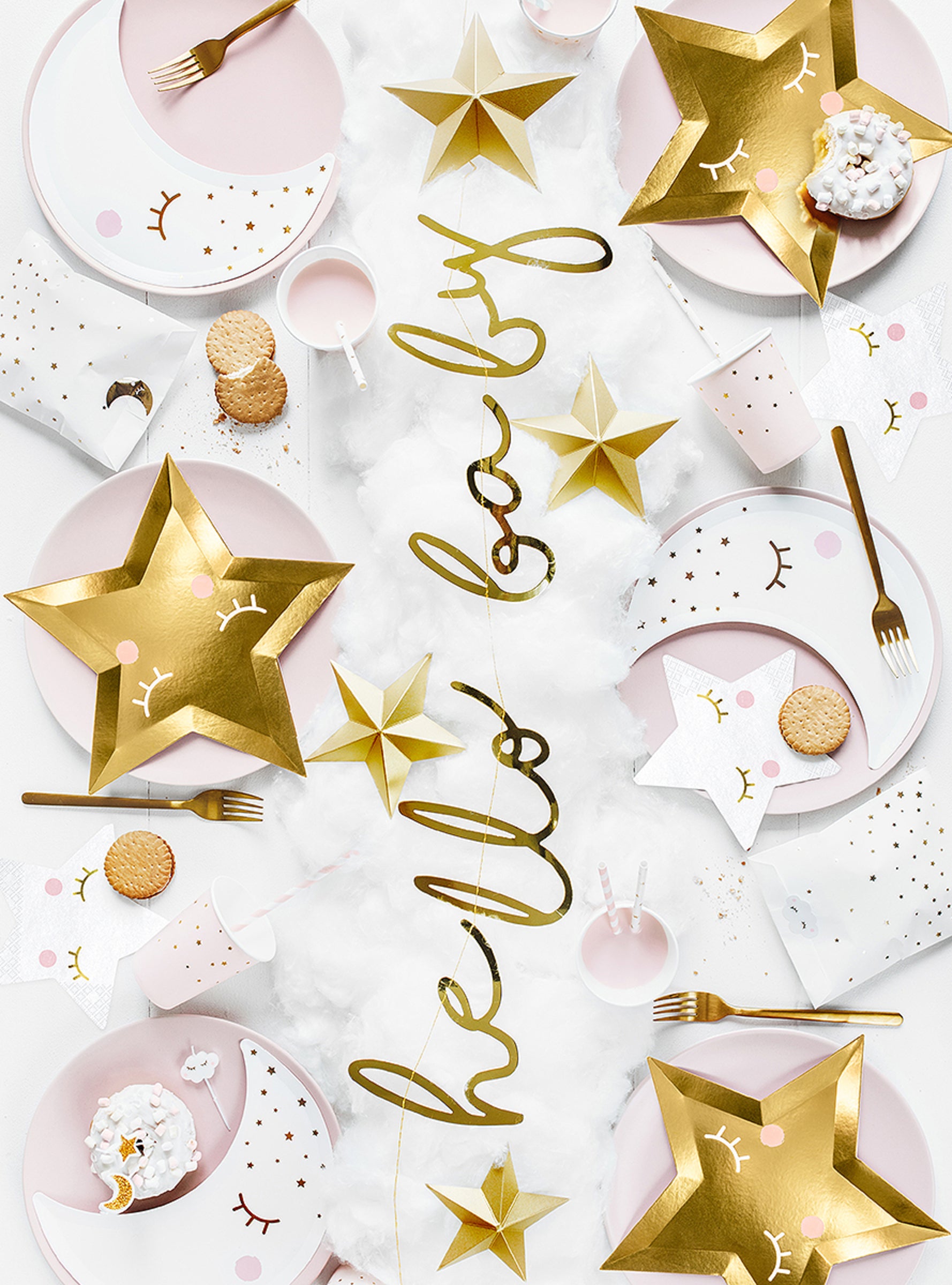20 Serviettes en papier en forme d'étoile - Unicorn Collection