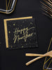 20 serviettes en papier Nouvel An Happy New Year noires et dorées (33 x 33 cm) - New Year's Eve Collection