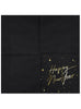 20 serviettes en papier Nouvel An Happy New Year noires et dorées (33 x 33 cm) - New Year's Eve Collection