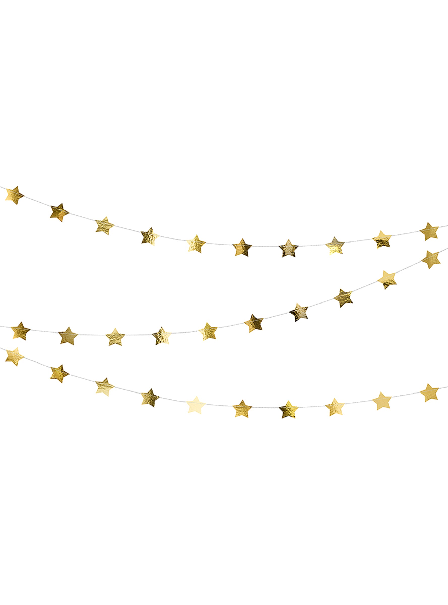 Guirlande étoiles dorées (3,6 m)