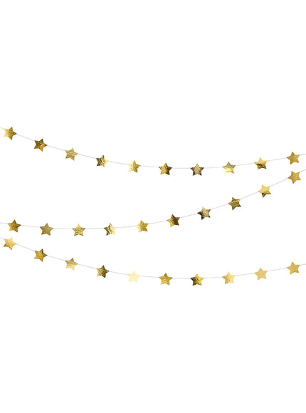 Guirlande étoiles dorées (3,6 m)