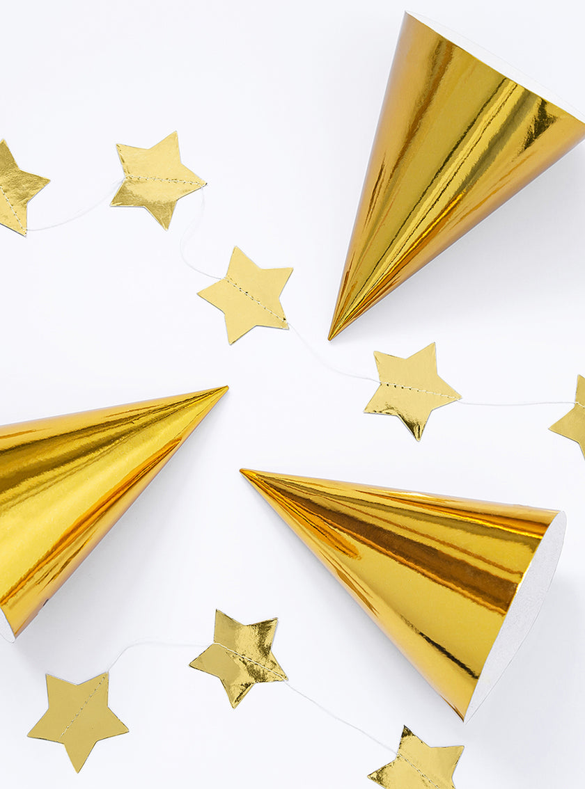 Guirlande étoiles dorées (3,6 m)