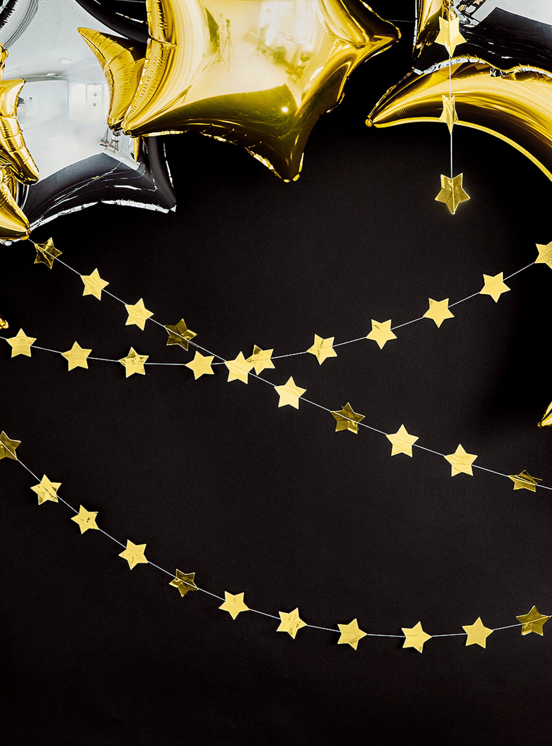 Guirlande étoiles dorées (3,6 m)