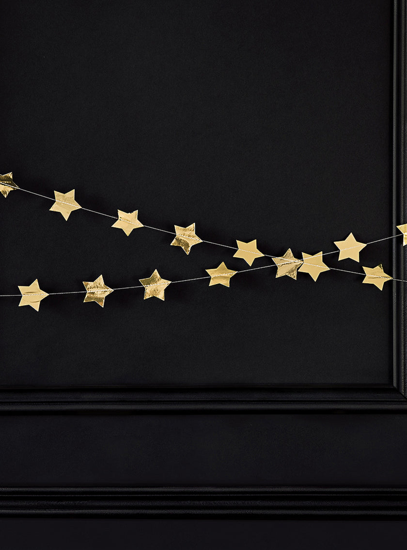 Guirlande étoiles dorées (3,6 m)