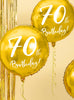 Ballon 70 th Birthday doré (45 cm)