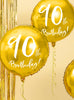 Ballon 90 th Birthday doré (45 cm)
