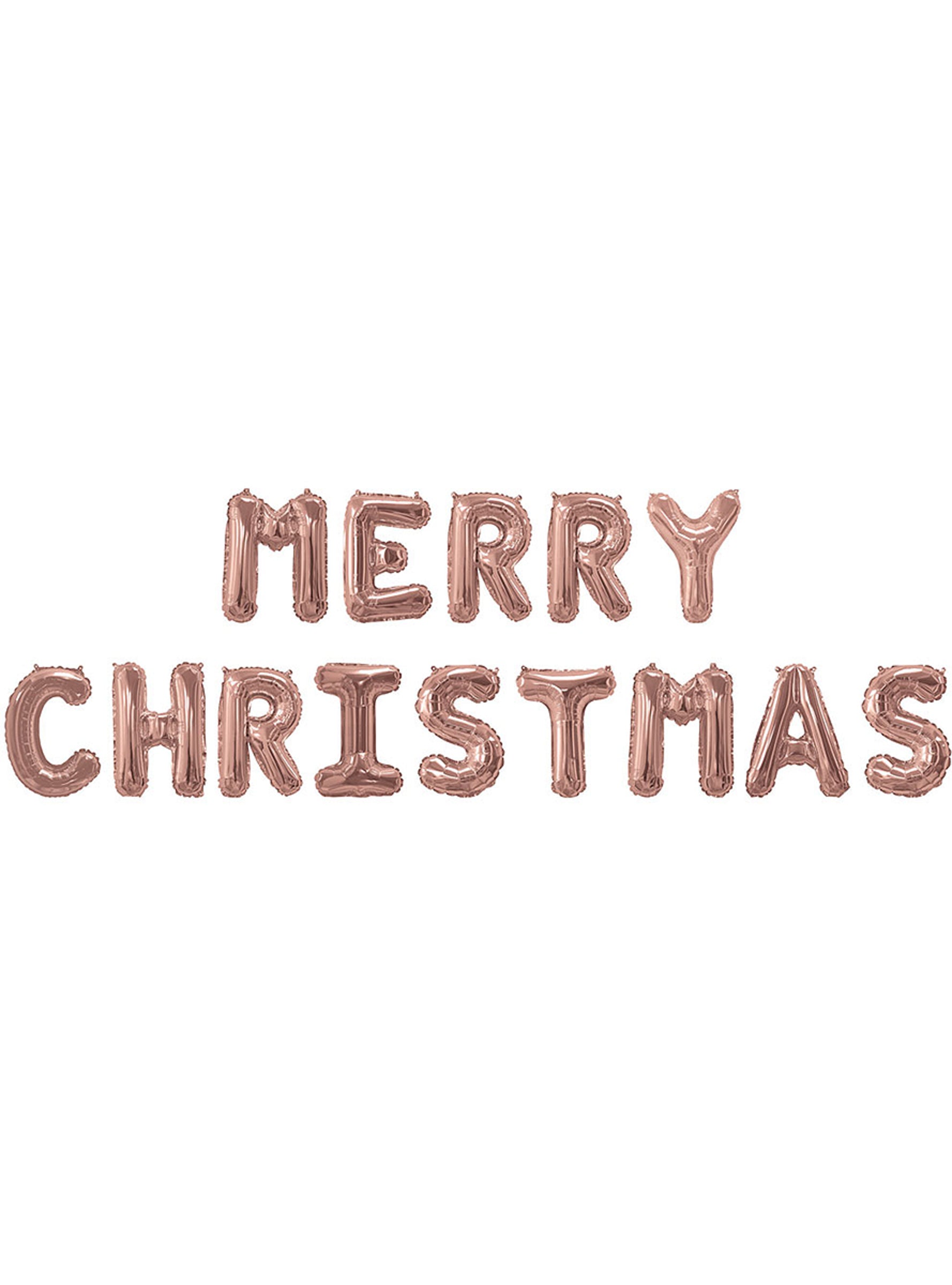 Ballon aluminium Merry Christmas rose gold - Pink Christmas