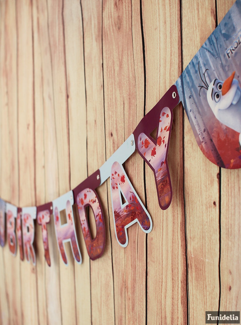 Guirlande La Reine des neiges 2 Happy Birthday
