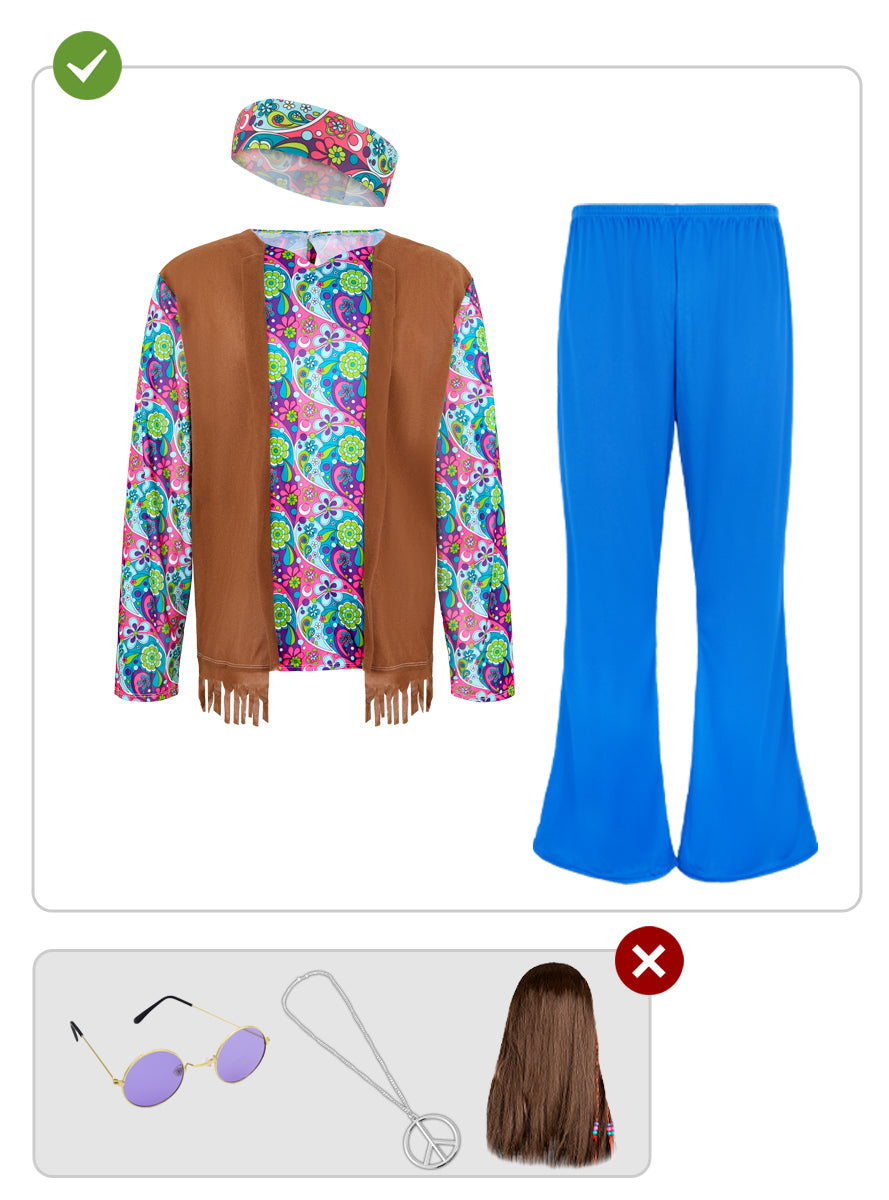 Déguisement hippie homme grande taille