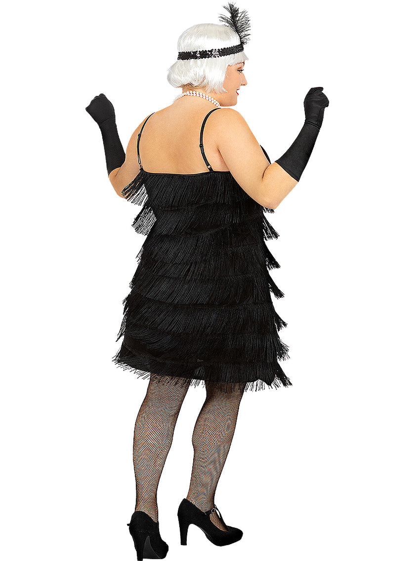 Déguisement charleston noir années 20 grande taille