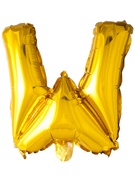 Ballon lettre W doré (102 cm)
