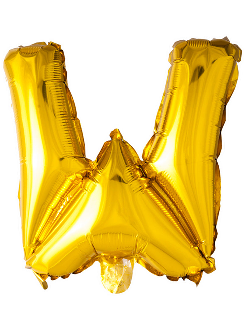 Ballon lettre W doré (102 cm)