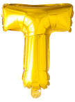 Ballon lettre T doré (102 cm)