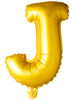 Ballon lettre J doré (102 cm)