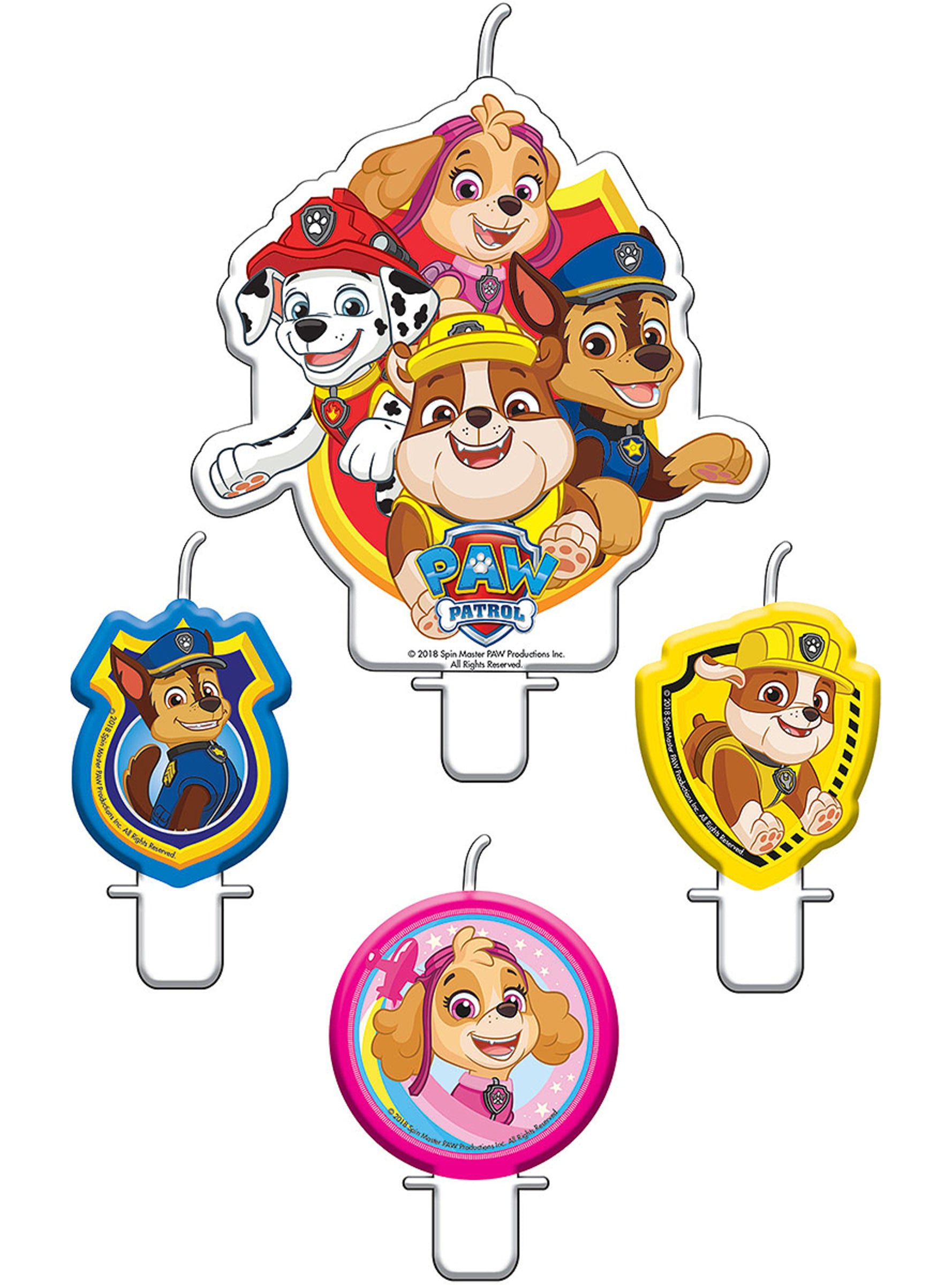 6 bougies La Pat’Patrouille (15 cm)