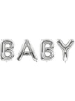 Ballon Baby argent en alu (86 cm) - Baby Shower Collection