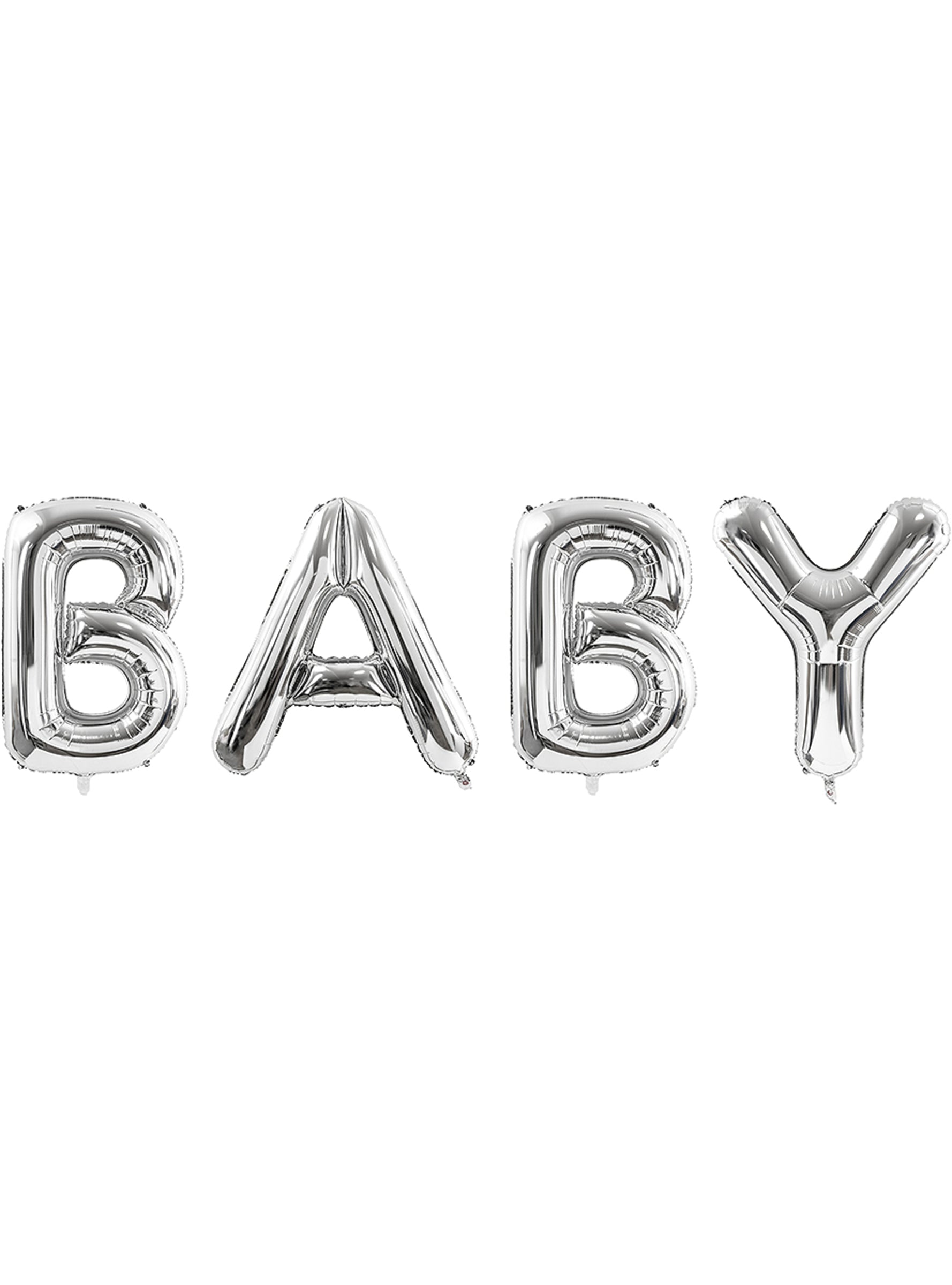 Ballon Baby argent en alu (86 cm) - Baby Shower Collection