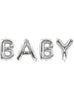 Ballon Baby argent en alu (86 cm) - Baby Shower Collection