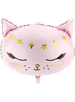 Ballon chat rose en alu (48 cm) - Meow Party