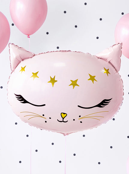 Ballon chat rose en alu (48 cm) - Meow Party