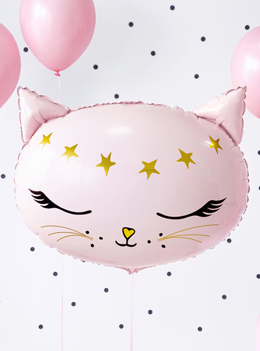 Ballon chat rose en alu (48 cm) - Meow Party