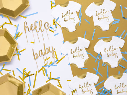 20 serviettes Hello Baby (16x16 cm) Baby Shower - Little Party
