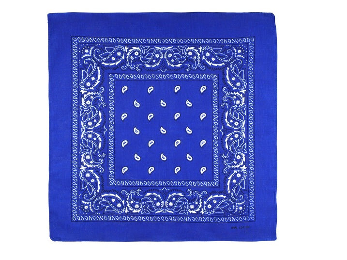 bandana style cachemire bleu