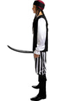 Déguisement pirate à rayures homme - Collection Blanc et Noir