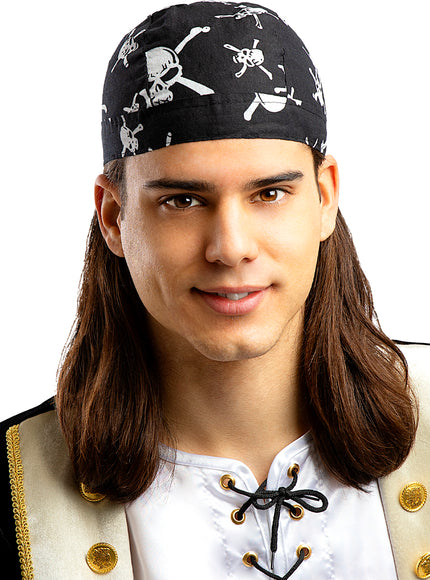 Bandana pirate noir